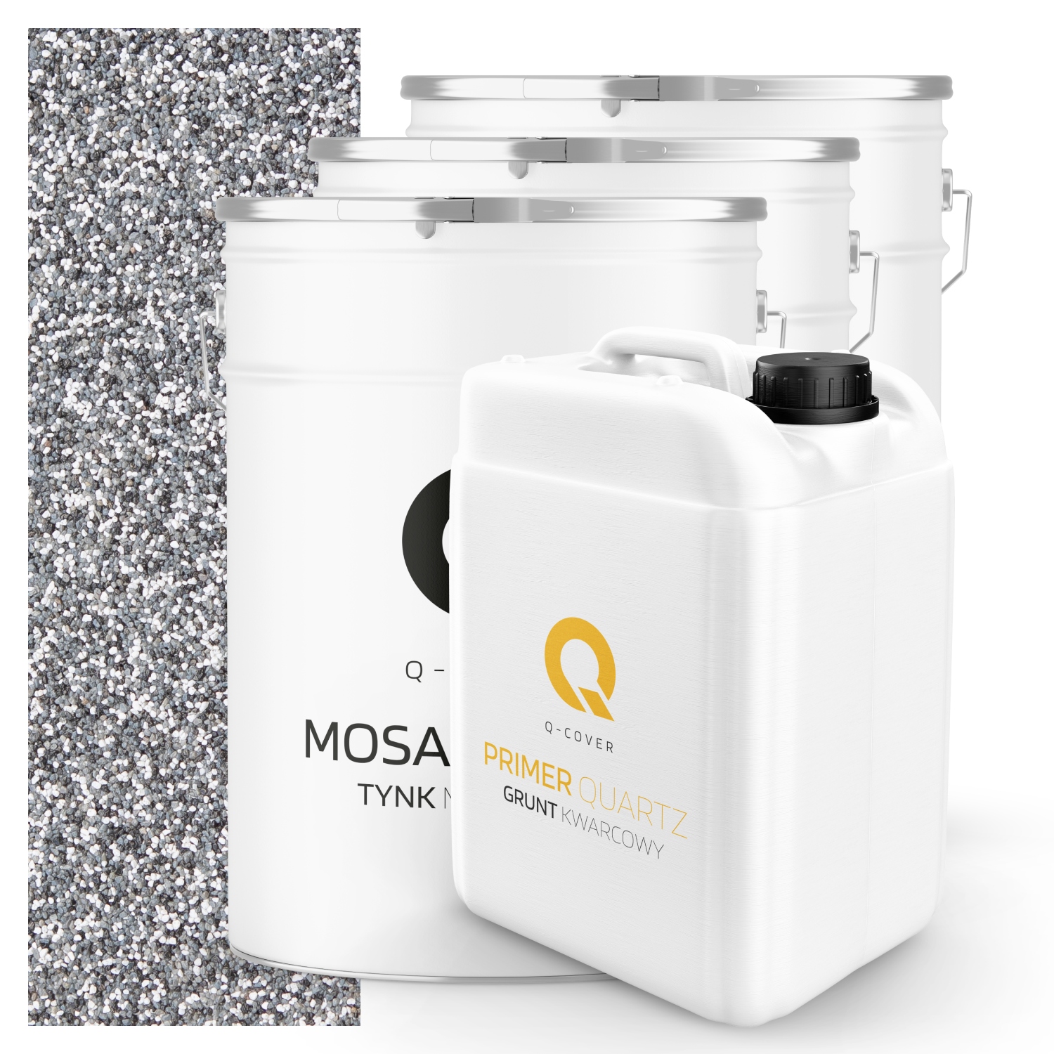 Mozaiková Omítka Šedá M23 Pryskyřičná Ozdobná Vnější 3x 25 Kg Půda 20 m2