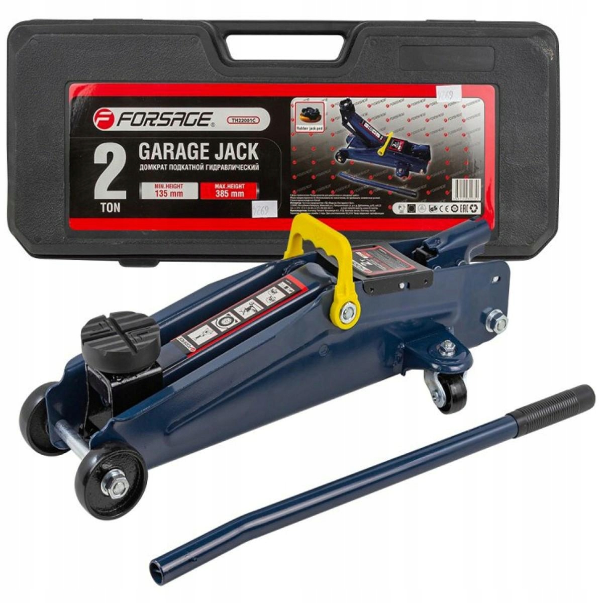 PODNOŚNIK SAMOCHODOWY NISKOPROFILOWY ŻABA 2T GUMA EAN (GTIN) 5905101301580