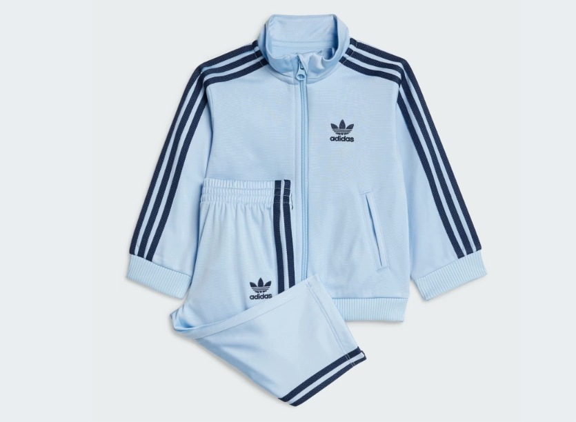 Dres Dziecięcy Adidas JC6501 Firebird rozmiar 92 Niebieski Komplet