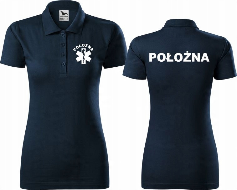 

Damska Medyczna Koszulka Polo Położna Bawełna L