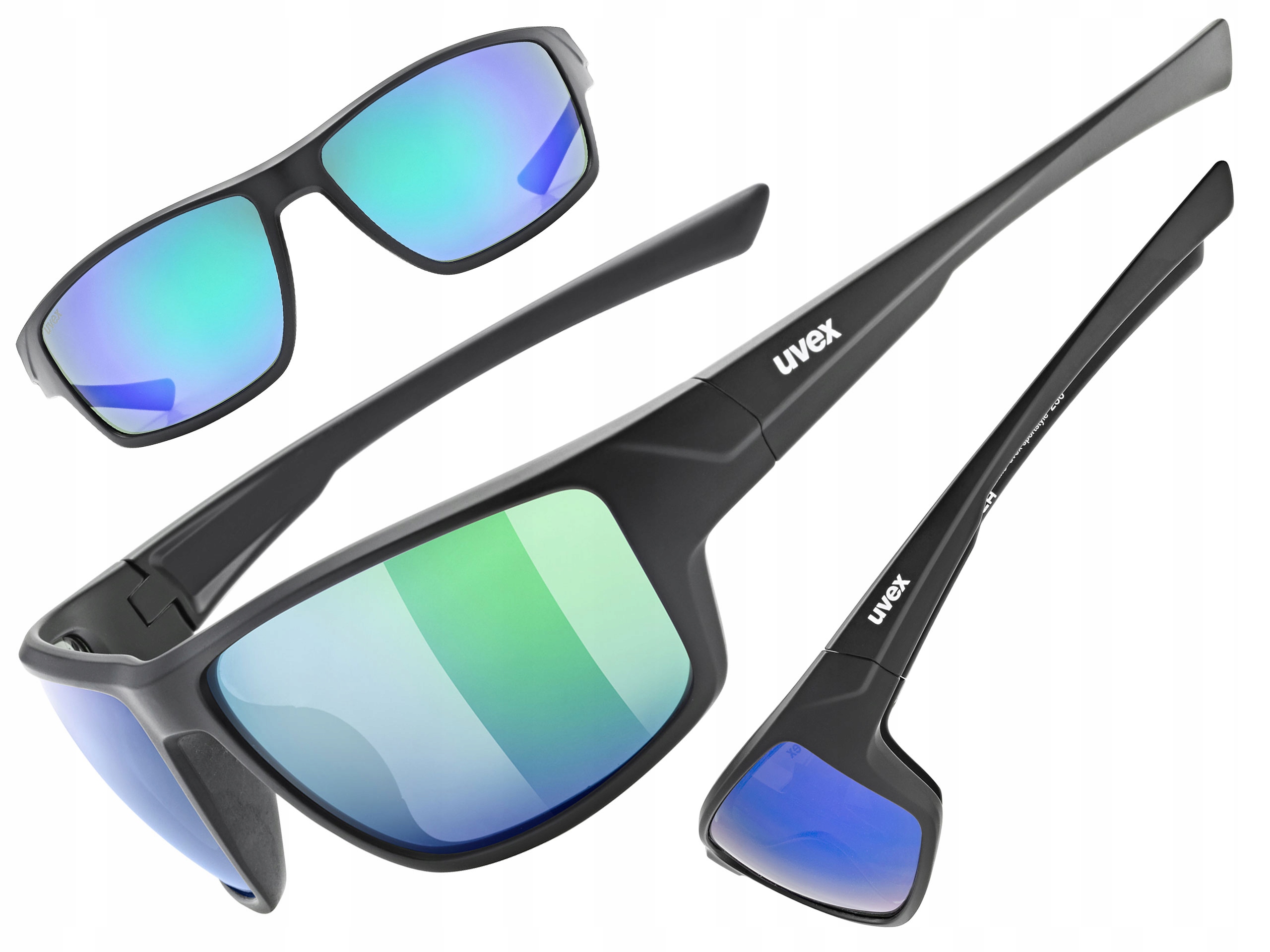 Okulary rowerowe Uvex Sportstyle 230 black matz green S3