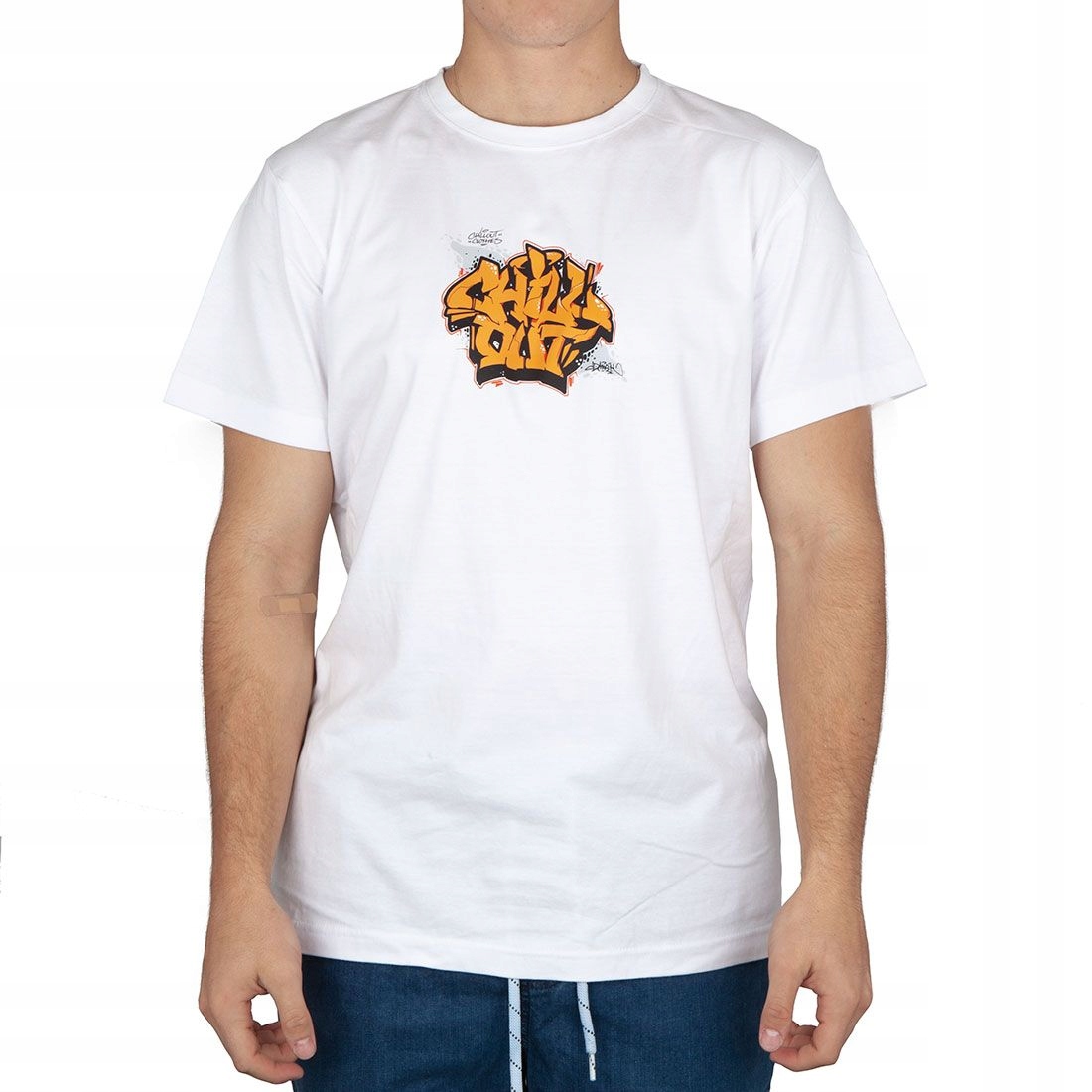 Tričko Chillout Clothes Dmark Chill bílé Streetwear Graffiti L