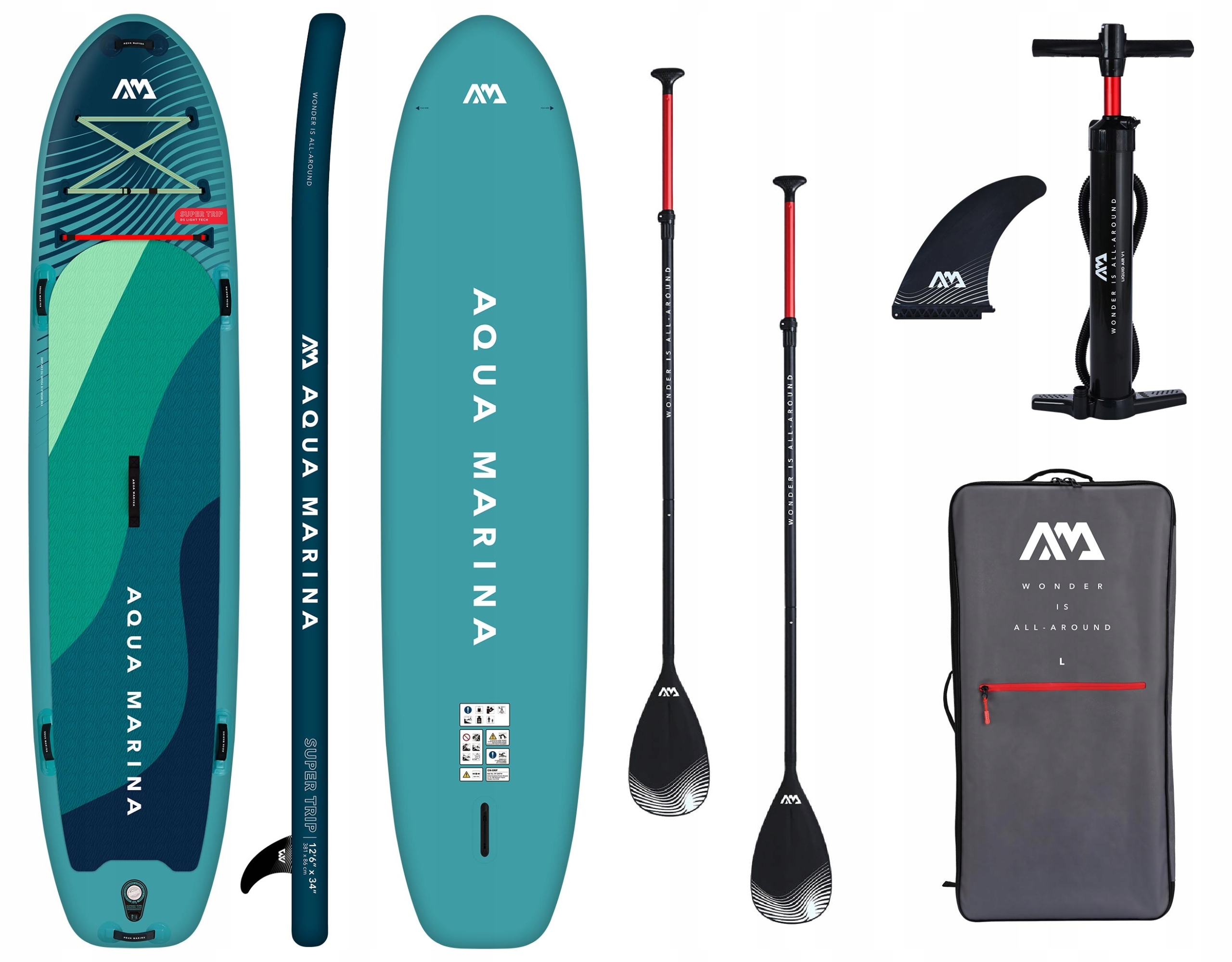 Deska Sup Pompowana Aqua Marina Trip 381 cm 2 x Wiosło Sports III