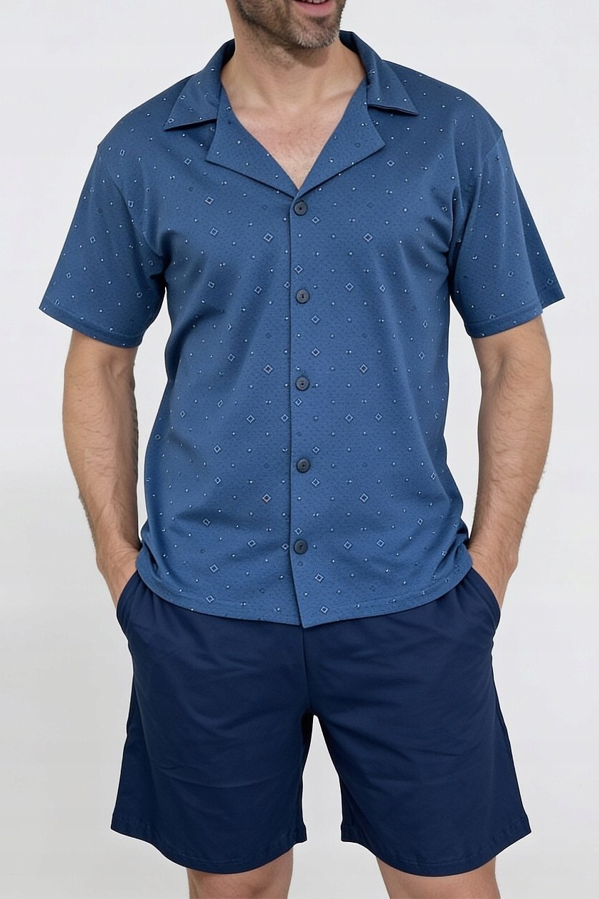 Rozpínací pánské krátké pyžamo Cornette 2000/01 [Velikost 2XL]