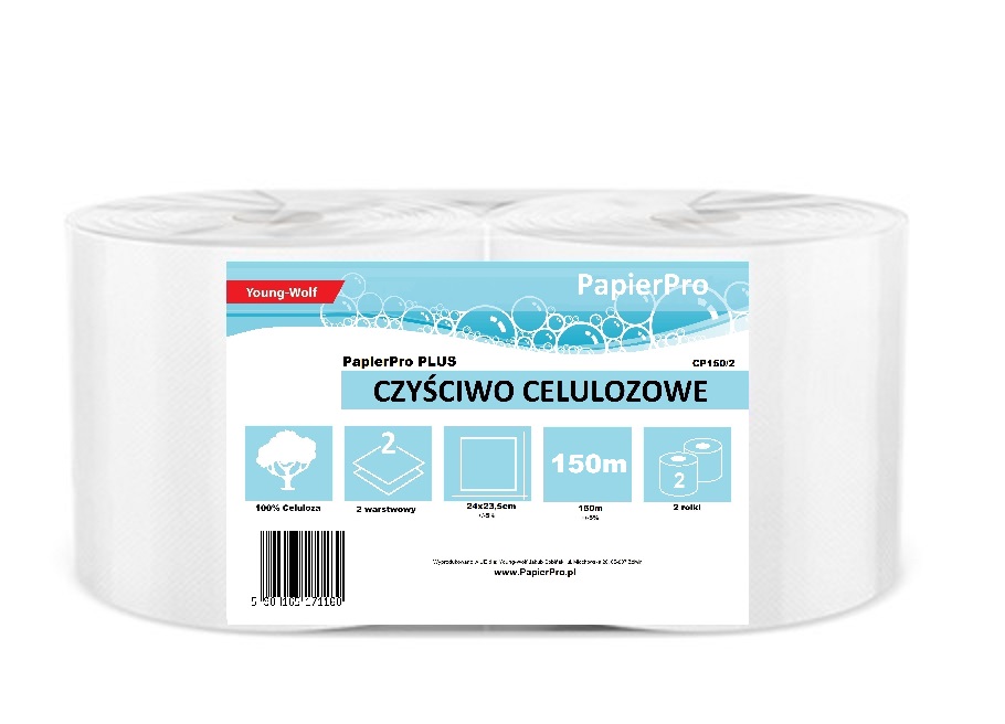

Czyściwo celulozowe 150m 2 rolki bezpyłowe