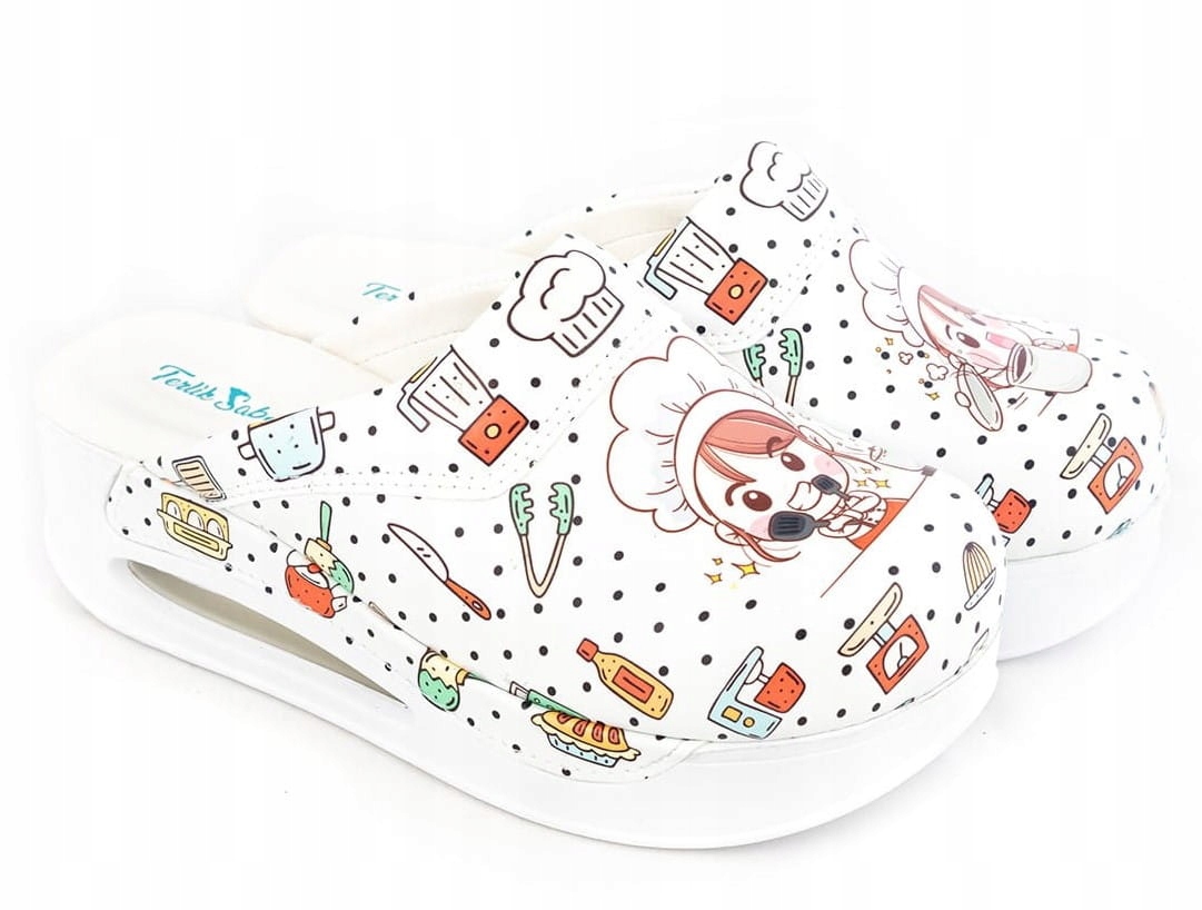 Air Clogs obuwie robocze ze wzorem kuchnia 40