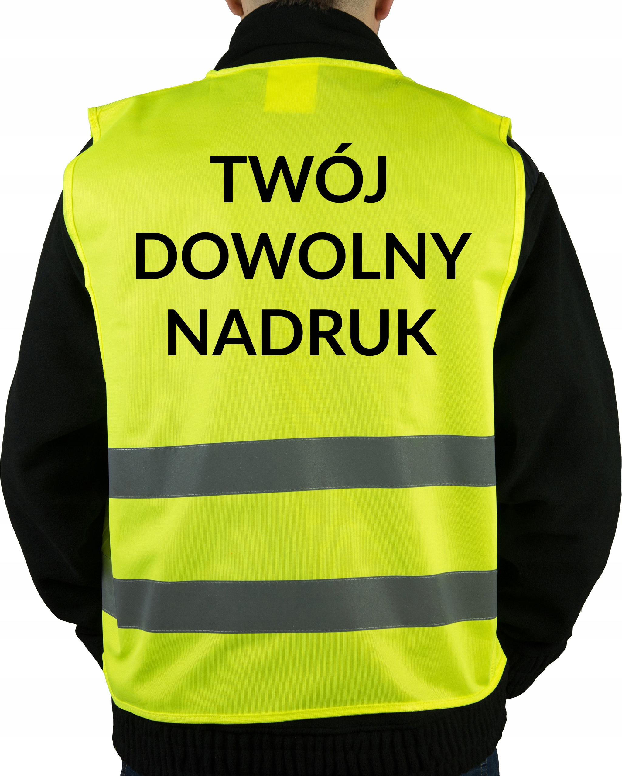 

Kamizelka Odblaskowa z dowolnym Nadrukiem Napisem