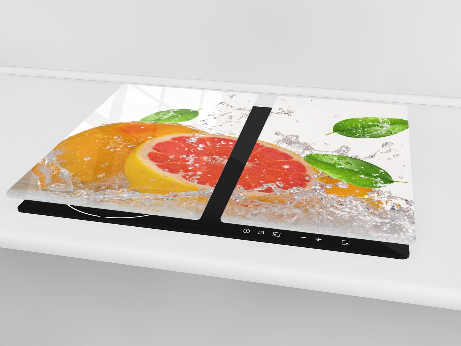 szklana deska stolnica szkło 2x 30x52 grejpfrut Marka Fotobel