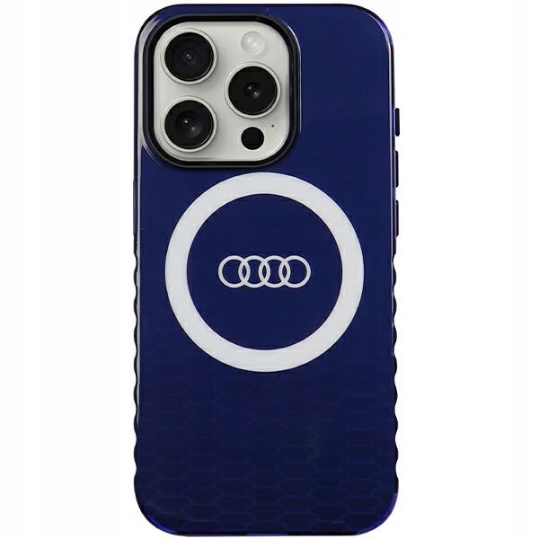 Pouzdro Audi IML Big Logo MagSafe Case pro iPhone 15 Pro 6.1" modré/navy modré