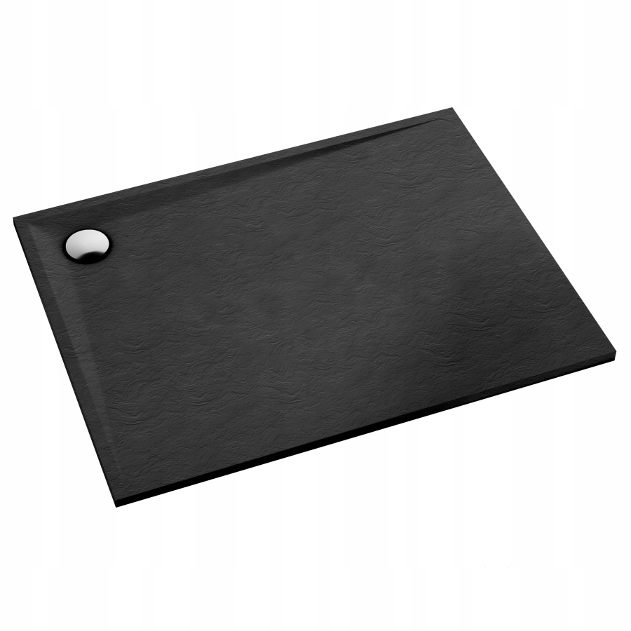 Brodzik prostokątny Libra Black Stone 80x100 Schedline czarny