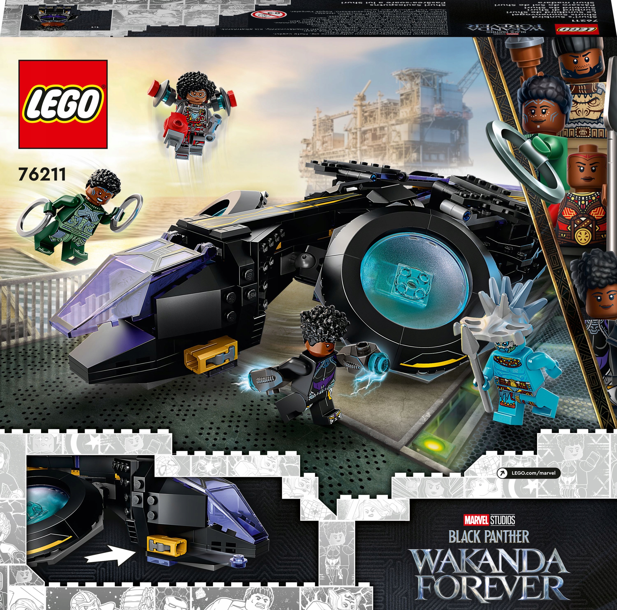 LEGO Marvel Super Heroes - Statek Shuri 76211 Liczba elementów 355 szt.