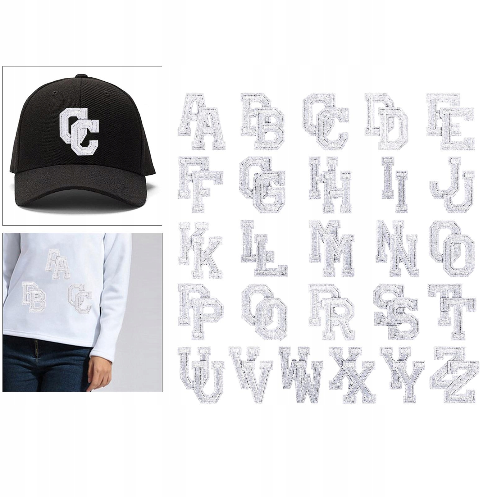 Alphabet patches Sew on letters Sewing app Kolor bezbarwny