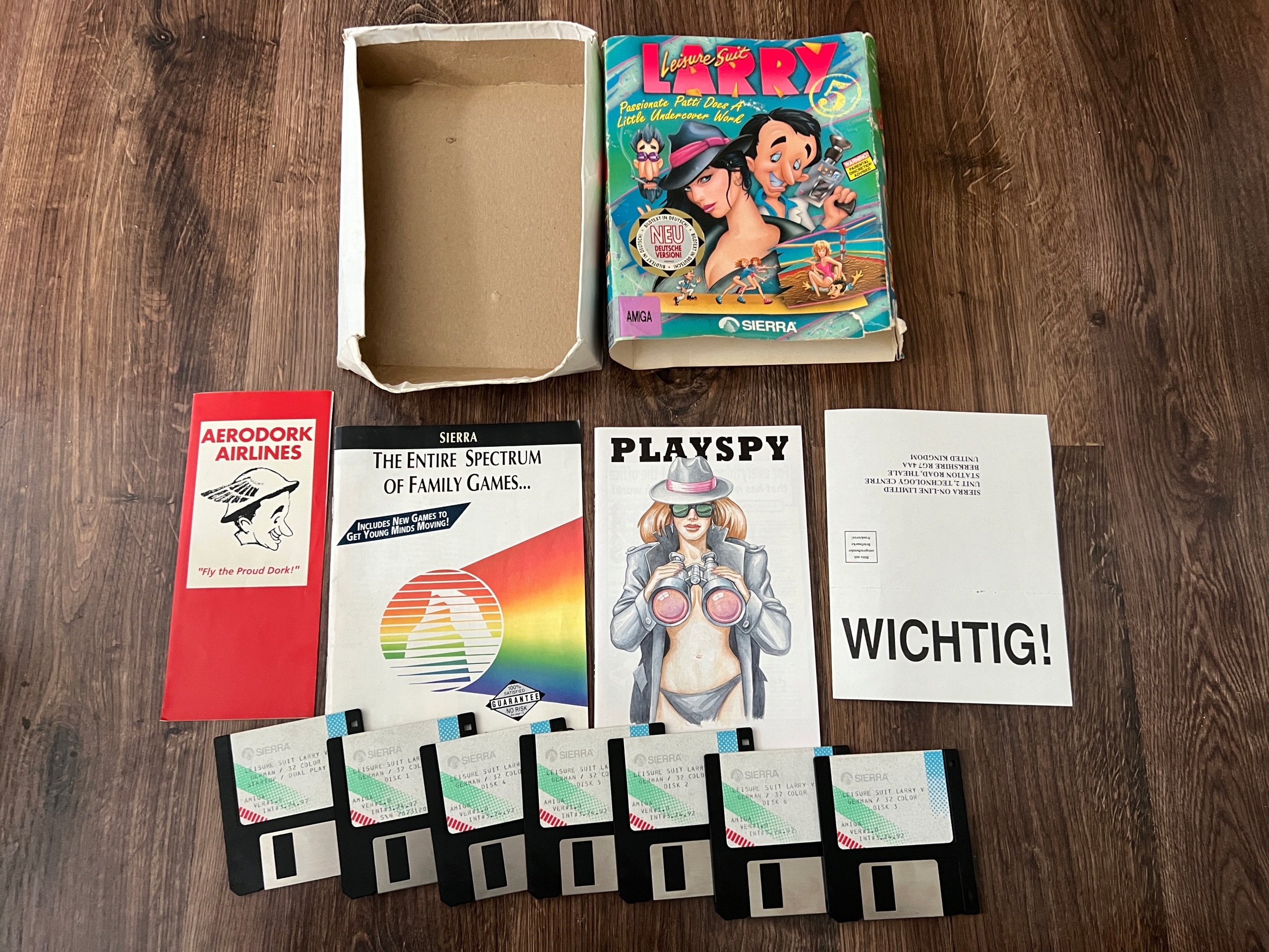 Gra AMIGA LARRY - LEISURE SUIT - big box komplet