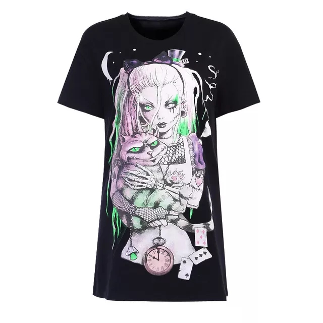 Tričko dámské oversize tričko anime harajuku hikigawa S