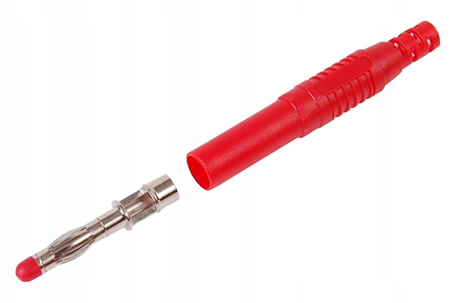 

Wtyk Banan Bezpieczny 4mm WB503-R 19A Cat II 1000V