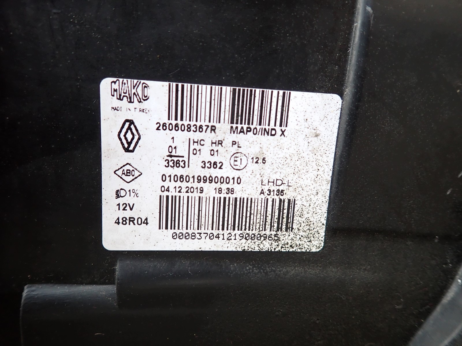 light left REFLEKTOR left RENAULT CLIO IV LIFT 16- 260608367R 080