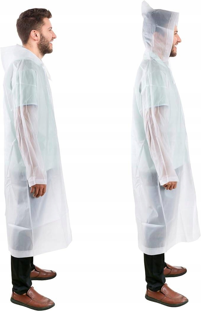 PRZECIWDESZCZOWA PELERYNA PŁASZCZ WODOODPORNY Z KAPTUREM PONCHO DUŻY Materiał dominujący inny