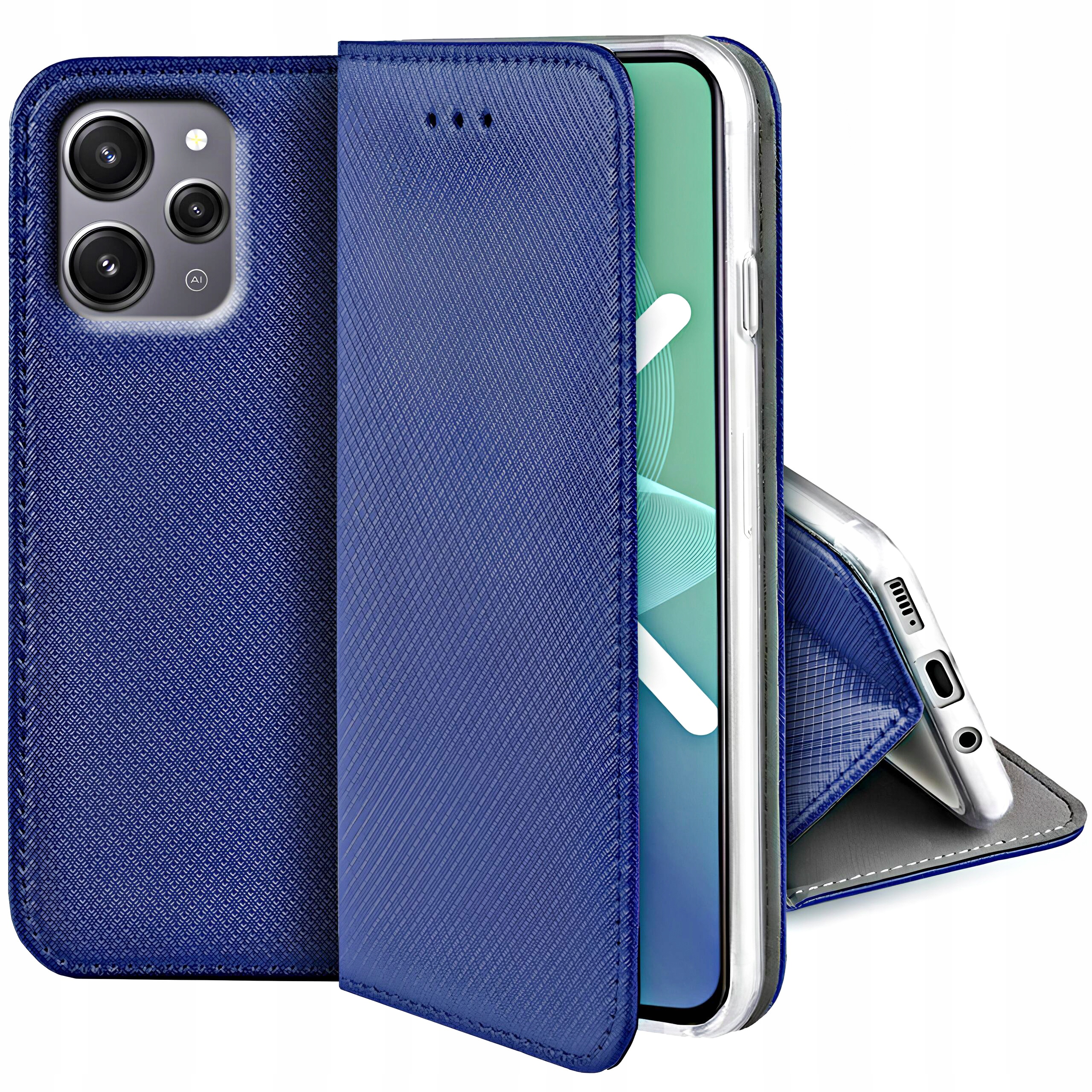Etui do Xiaomi Redmi 12 SMART MAGNET CASE PORTFEL + SZKŁO Marka TFO