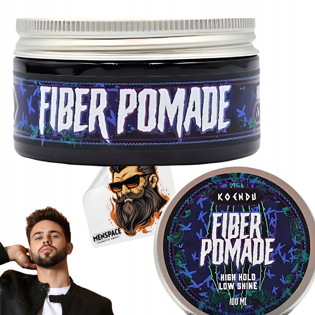 Koendu Fiber Pomade Vláknitá pomáda pro styling vlasů Silný úchop 100 ml
