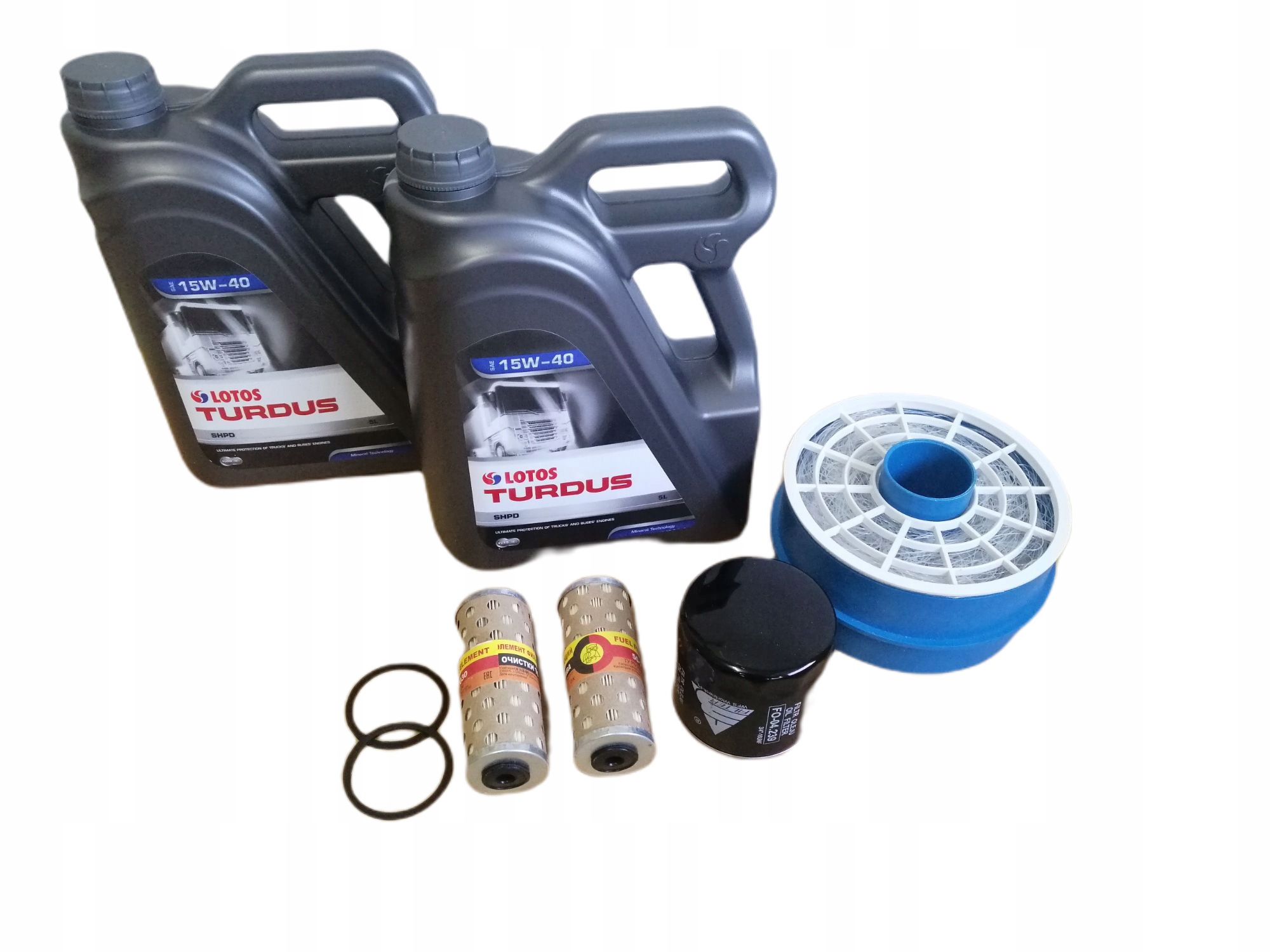 ZESTAW SERWISOWY FILTRY OLEJ TURDUS T25 WLADIMIREC Part number 15W40