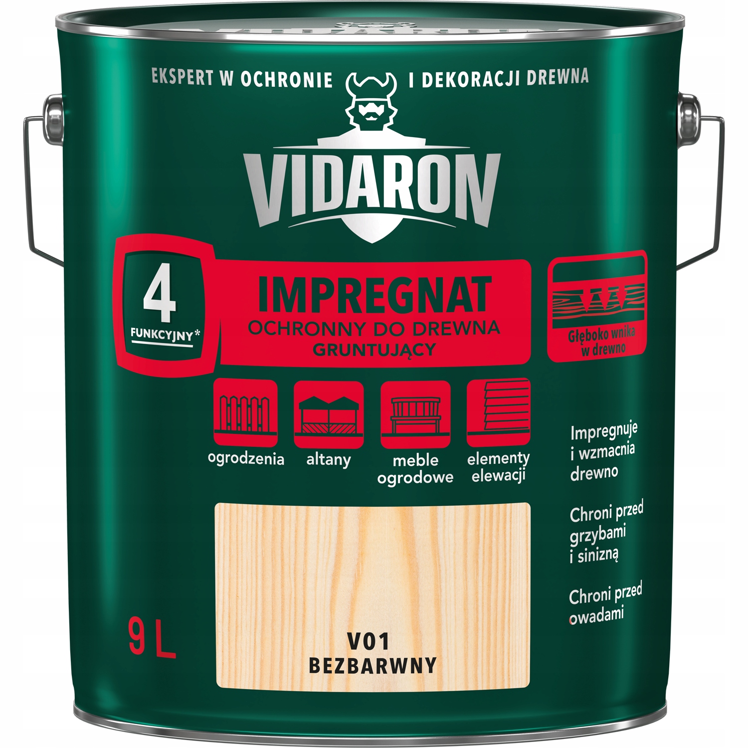 

Vidaron Impregnat Ochronny Do Drewna Gruntujący 9l