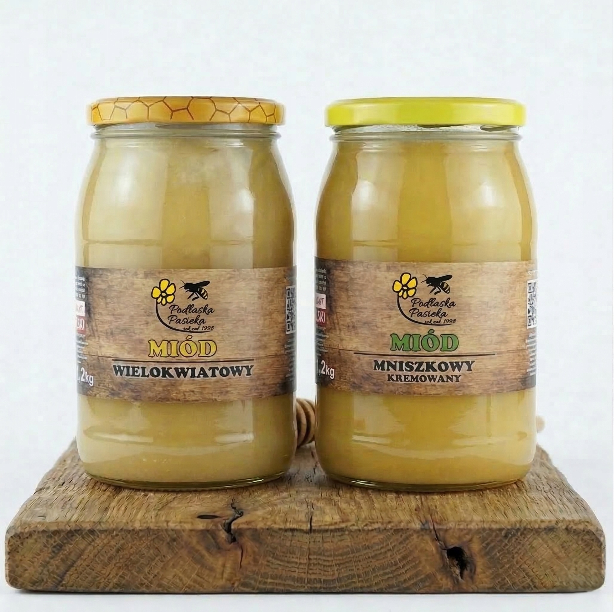 Levně Sada Podlaských medů 2 x 1,2 kg Pampeliška a mnohokvětá Přírodní
