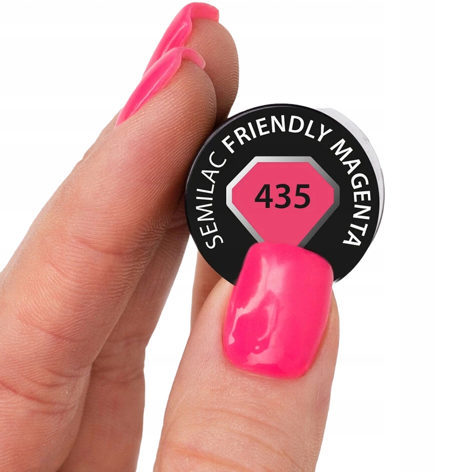 SEMILAC 435 Friendly Magenta Lakier Hybrydowy 7ml Nazwa koloru producenta Friendly Magenta
