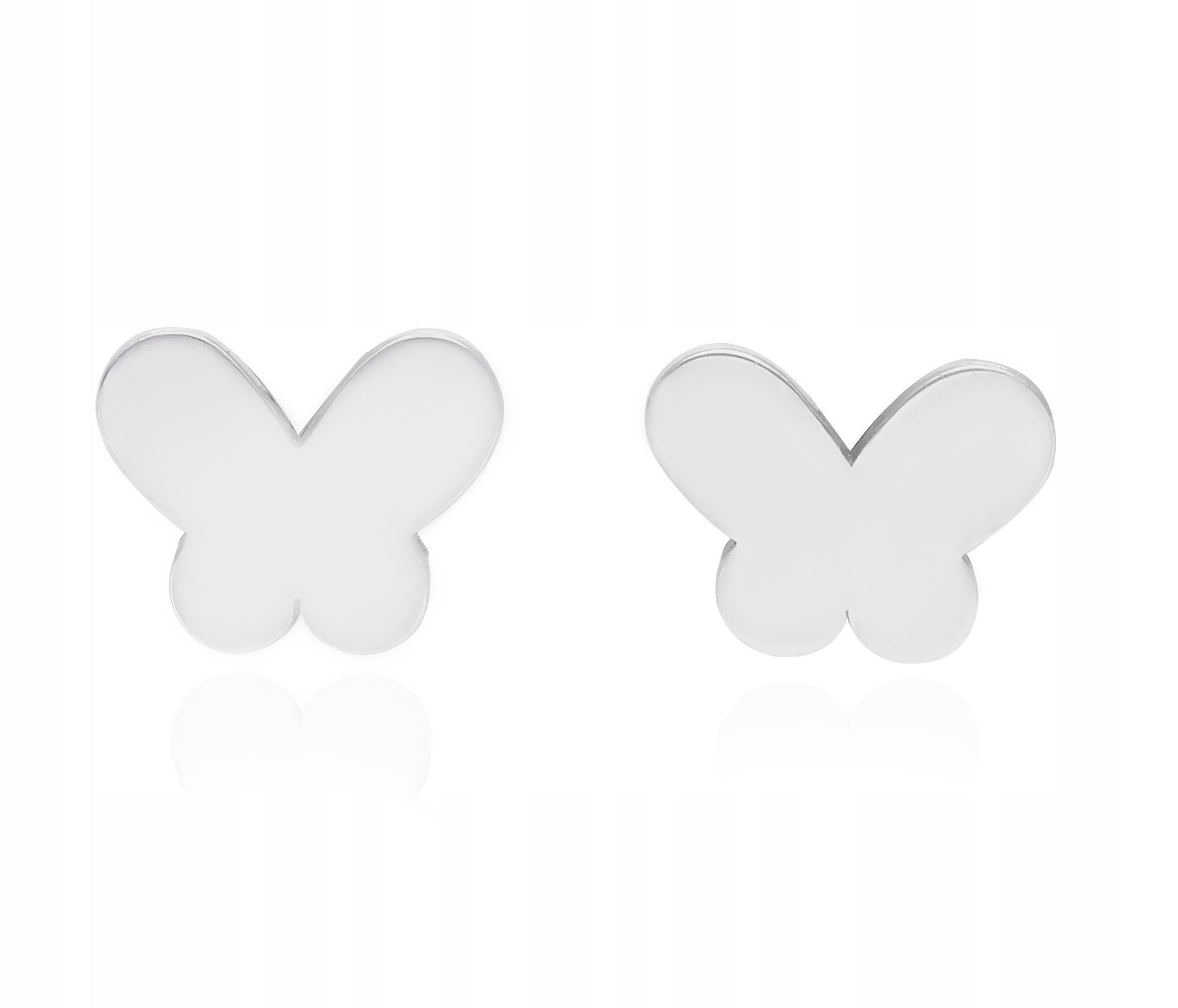 Stříbrné náušnice rhodiované Ag 925 motýlci KSR027