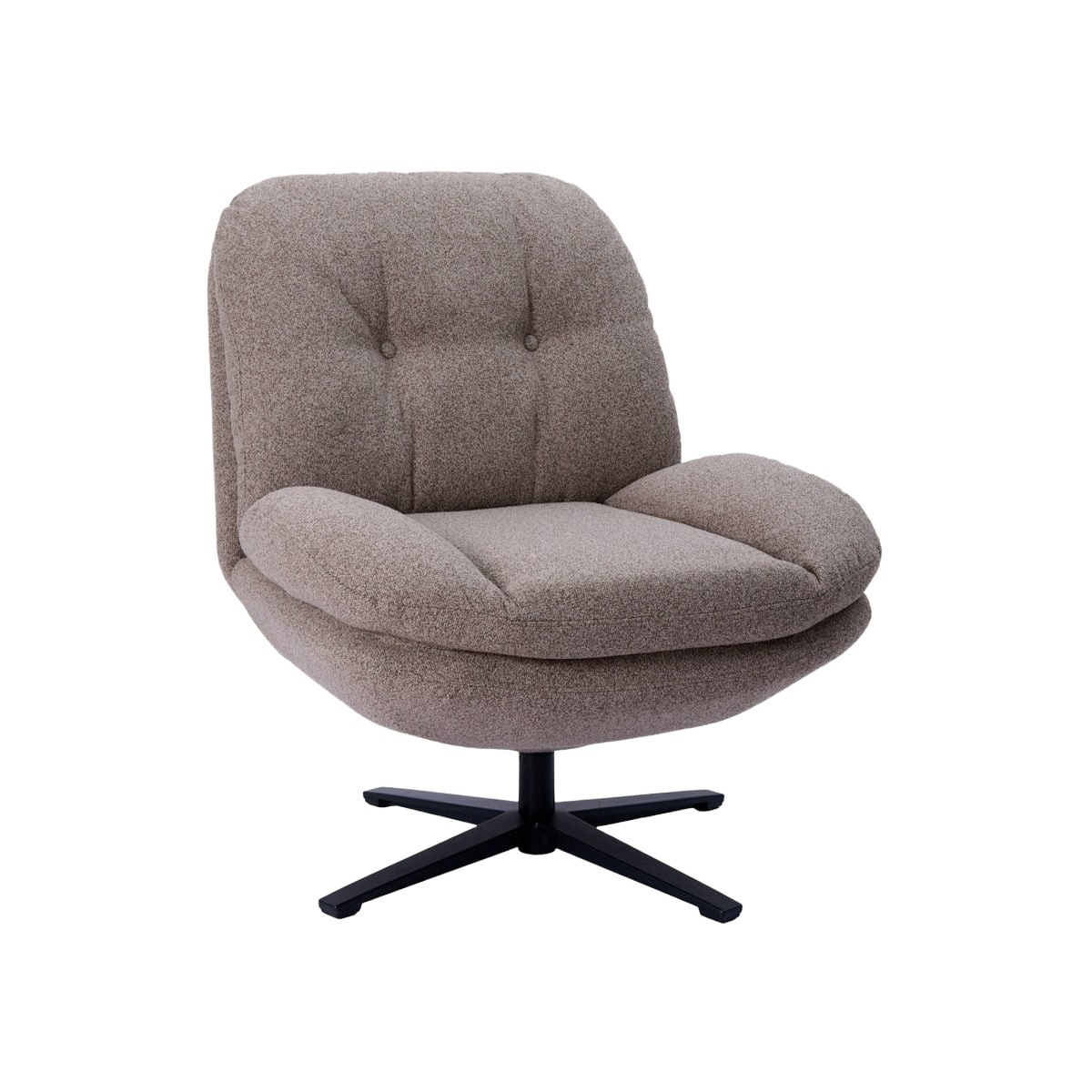 Fotel Lunaro obrotowy brązowy 76x83x91 cm Homla