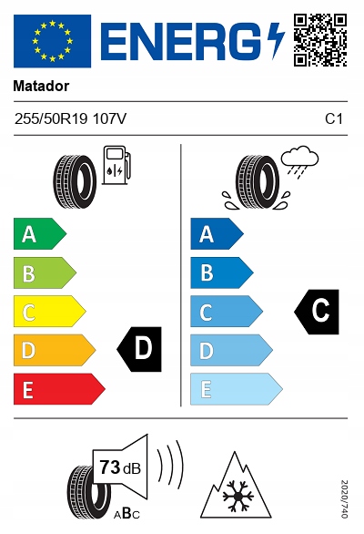 1x 255/50R19 Matador MP93 Nordicca 107V XL F Sezon zimowe