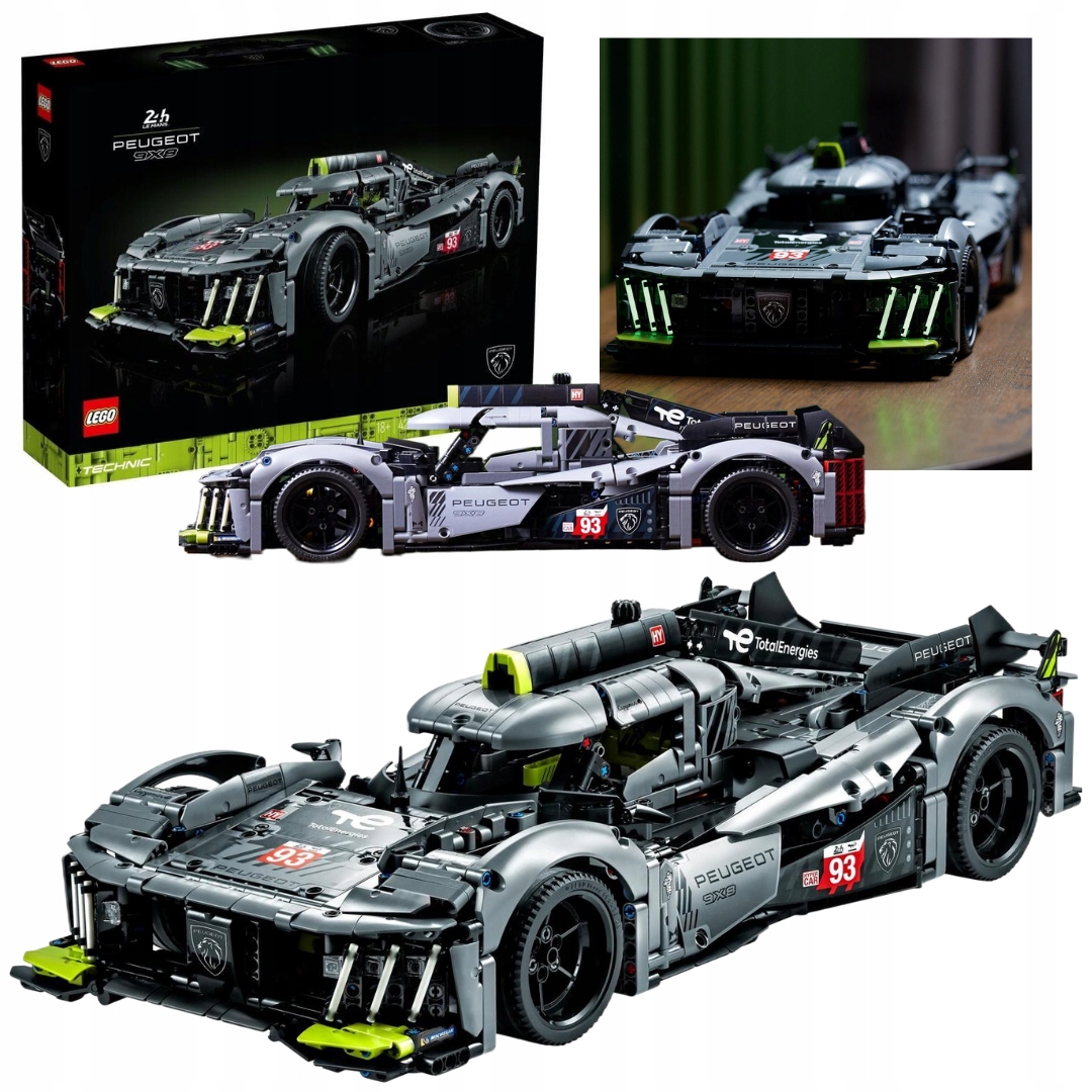 Lego Technic 42156 Peugeot 9X8 Le Mans Hybrid Auto Velký Set 1775 Ks