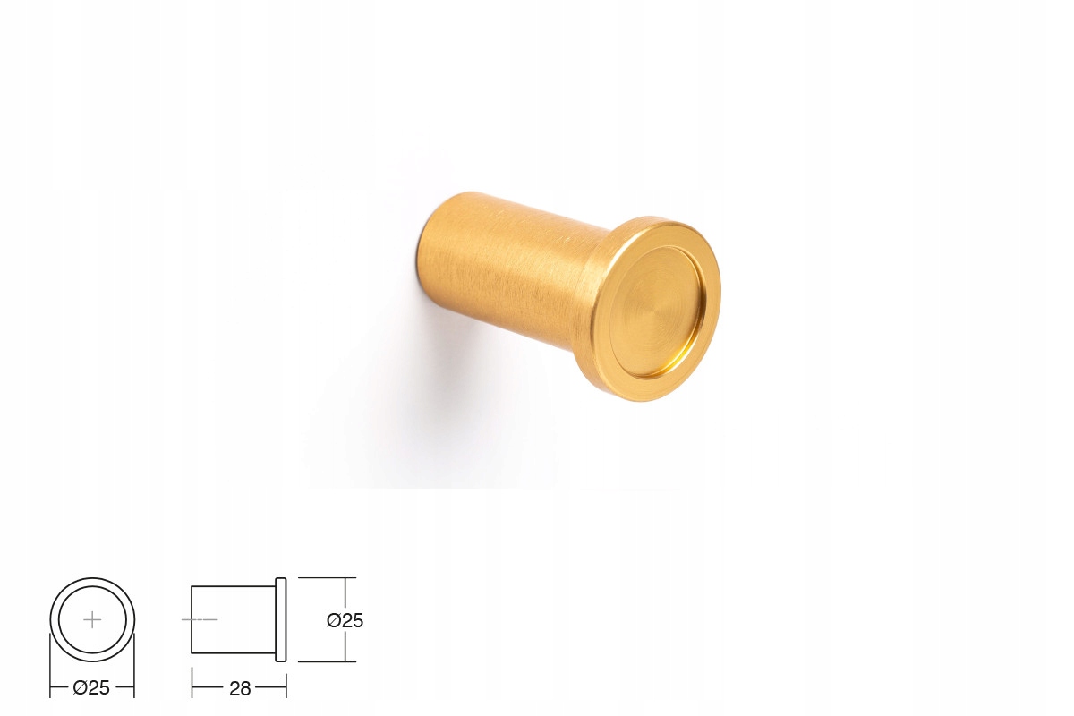 

Uchwyt gałka meblowa Viefe 0499 Round FI25 mosiądz
