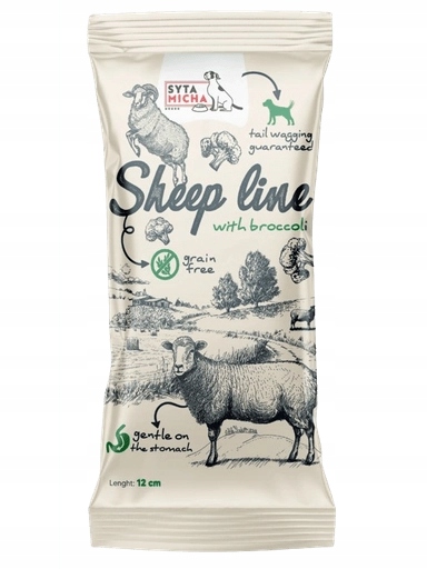 4x Syta Micha Sheep Line žvýkací kost Ovce s brokolicí 12 cm