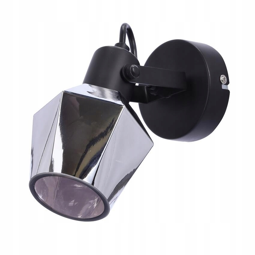 Černé nástěnné svítidlo kouřové stínidlo E14 Randi Candellux