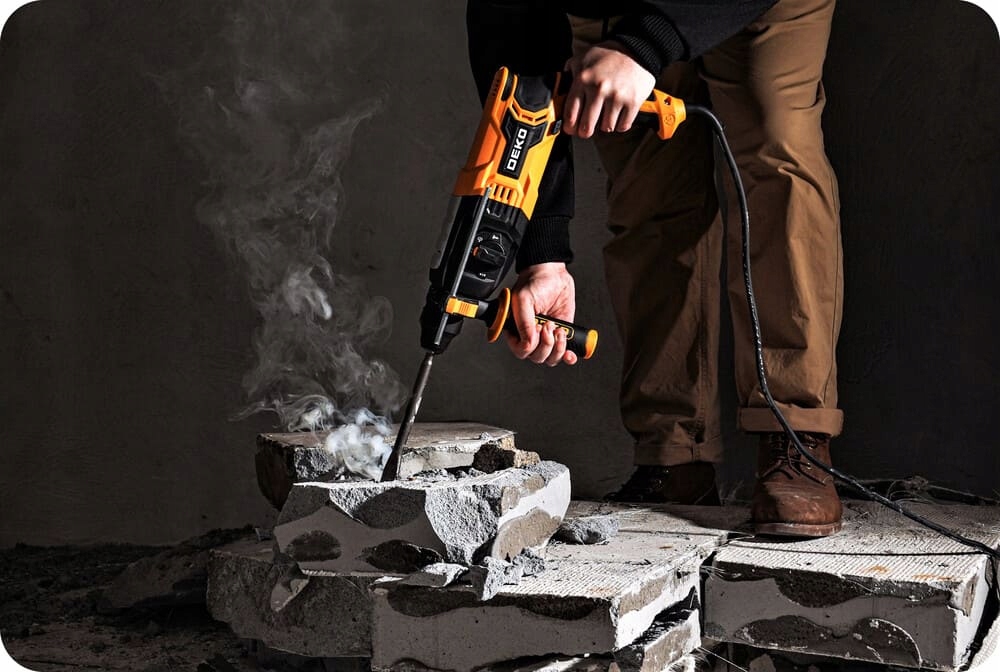 WIERTARKA UDAROWA MŁOTOWIERTARKA MOCNA WIERTARKA Z UDAREM SDS+ PLUS DEKO Energia udaru 3.2 J