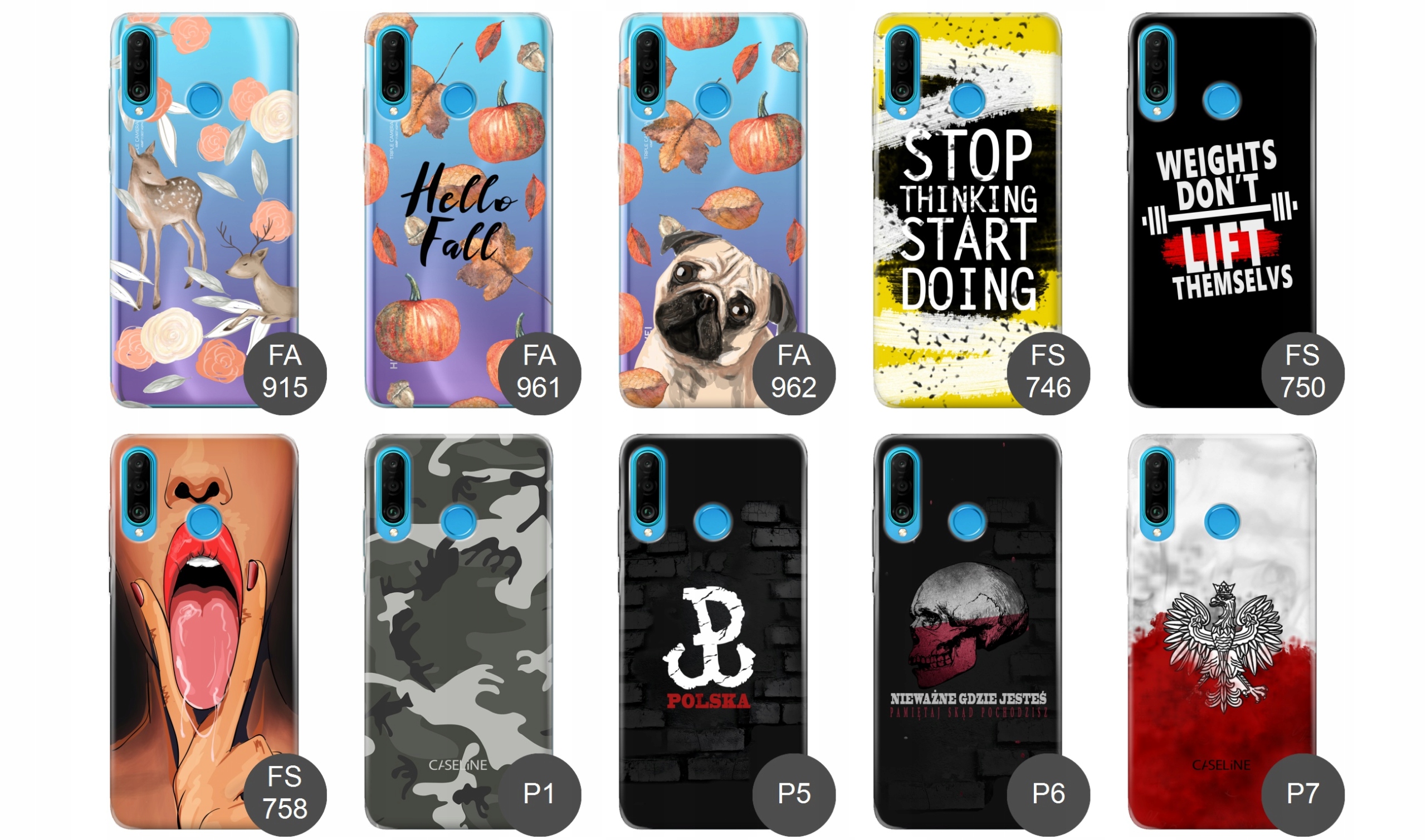 Etui do Huawei P30 LITE case guma wzory