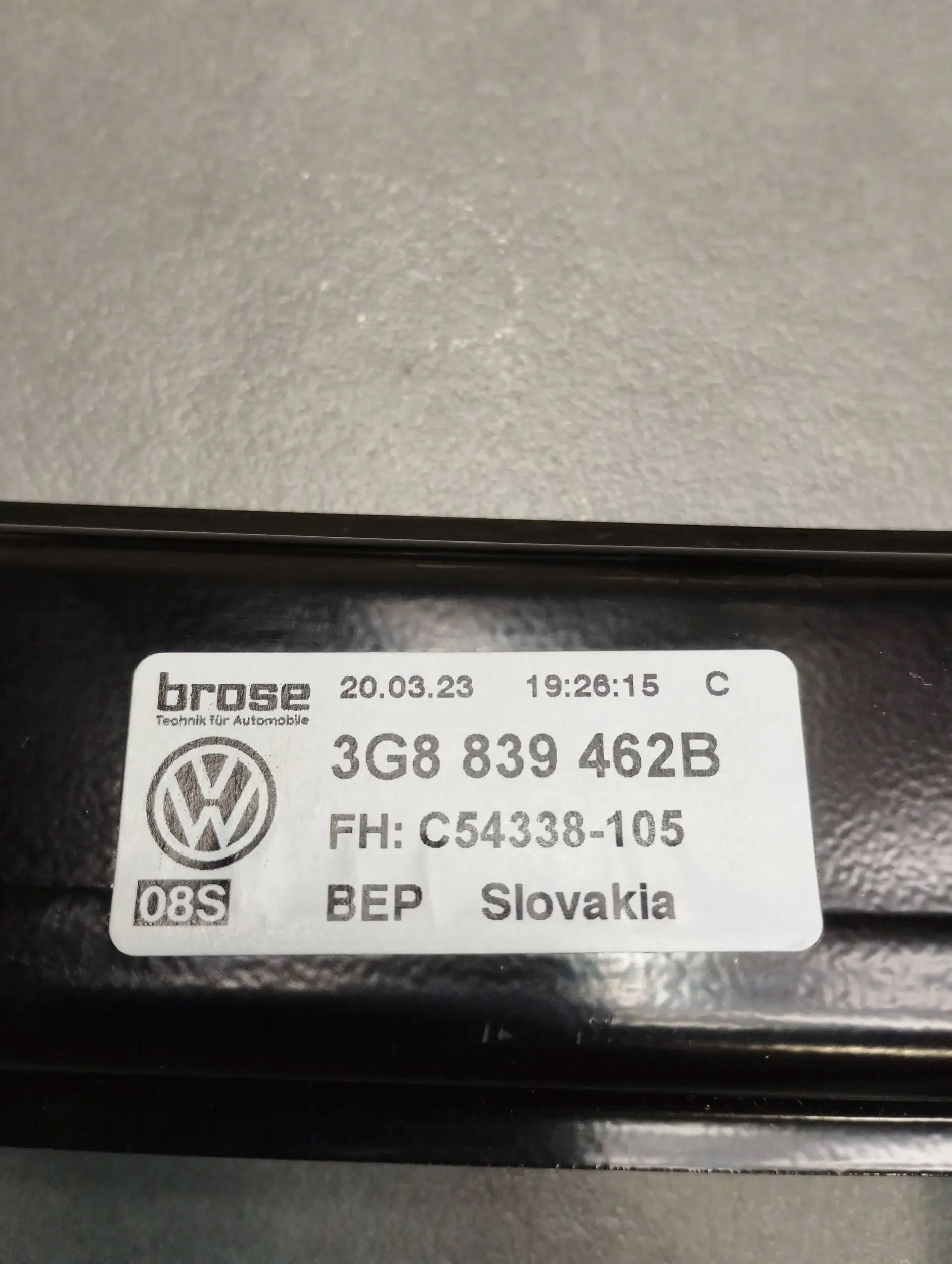 VW Arteon Mécanisme Vitres Droite Arrière 3G8839462B