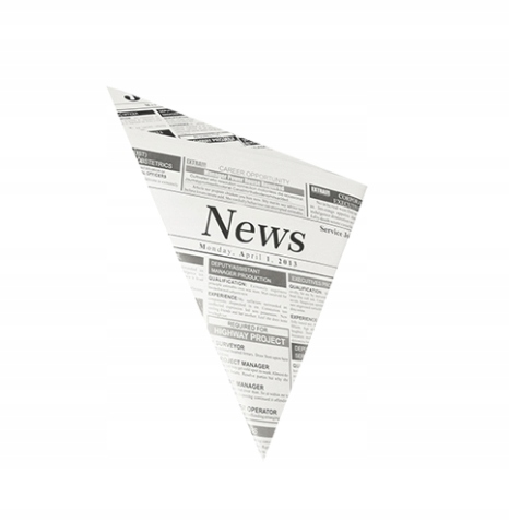 

Torebki rożki frytki News papier 125g 27x19 250szt