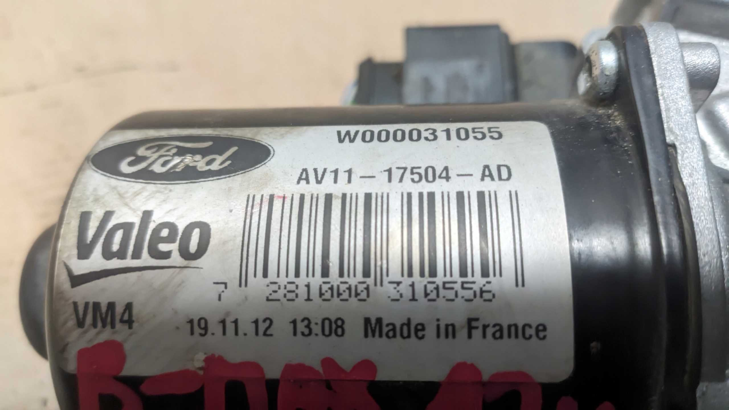 FORD B-MAX 12R 1.0 EB mini motor of wipers left front AV11-17504-AD