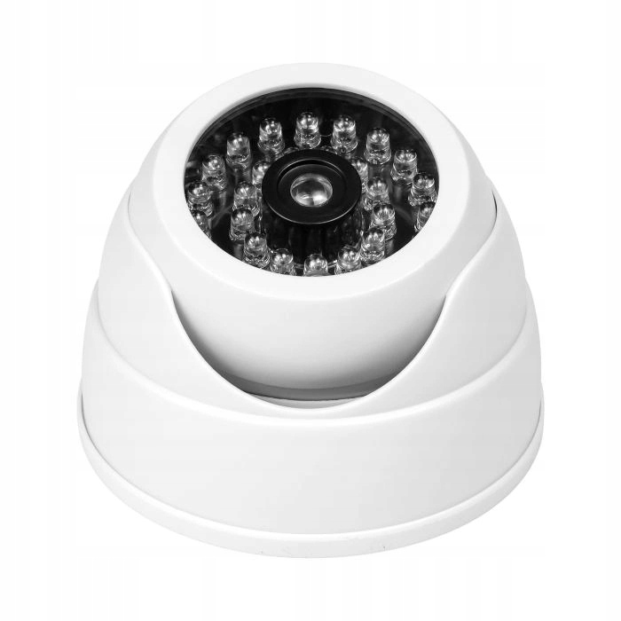 VIRONE Mini Atrapa Kamery Kopułka Monitorującej Z Podczerwienią CCTV Biała Model CCTV