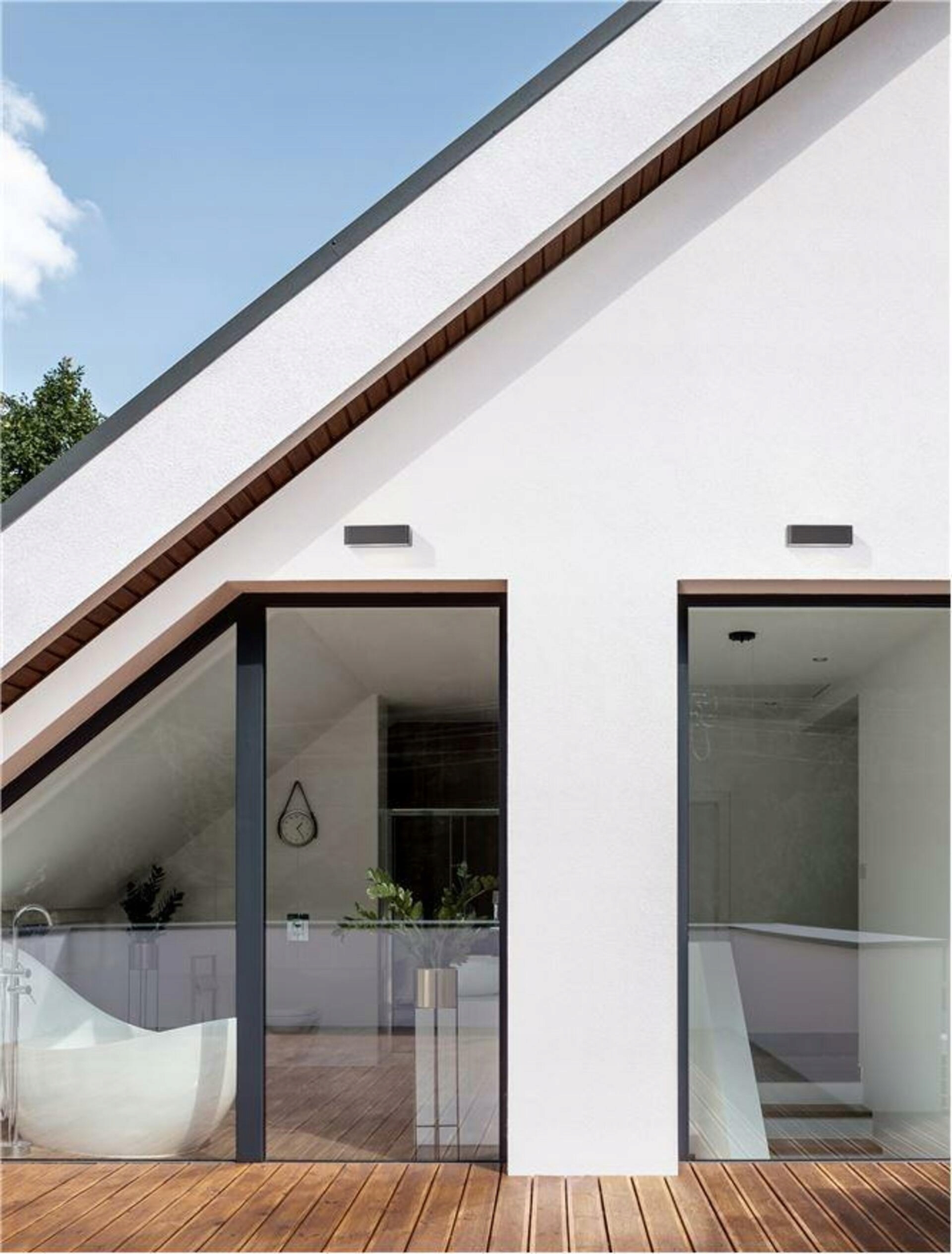 Nova Luce vonkajšie nástenné svietidlo Videno antracitový hliník a číre sklo