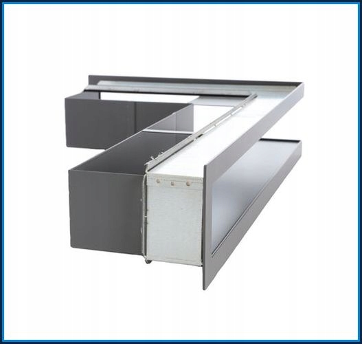 Kratka narożna Ventlab 500x300/70 czarna z ramką Marka Darco