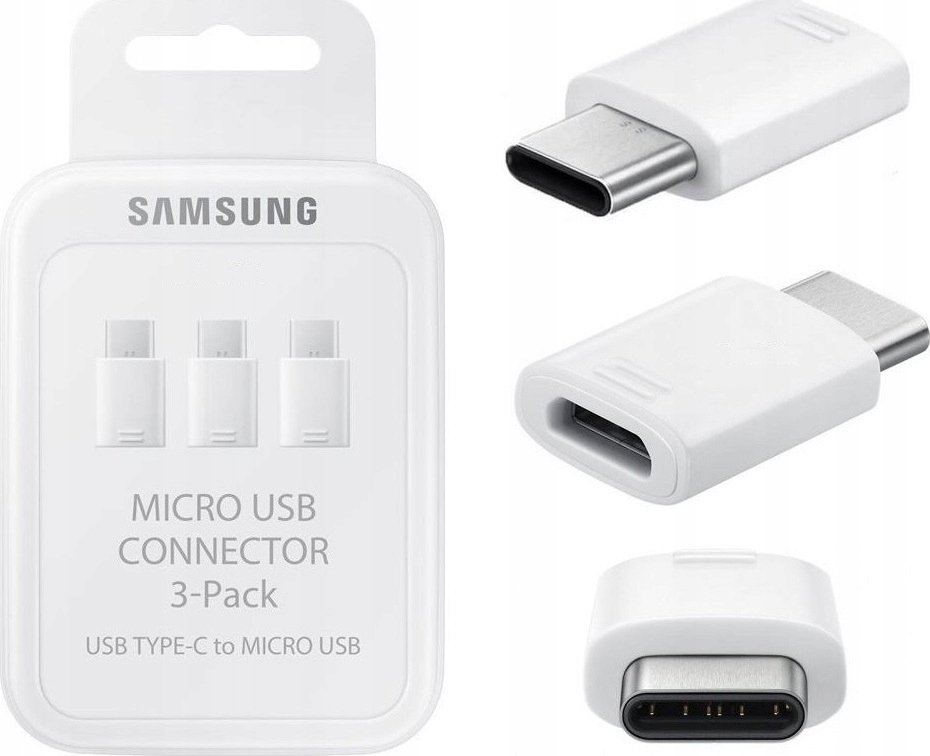 Samsung Redukcja USB-A do USB-C i micro-USB - biały