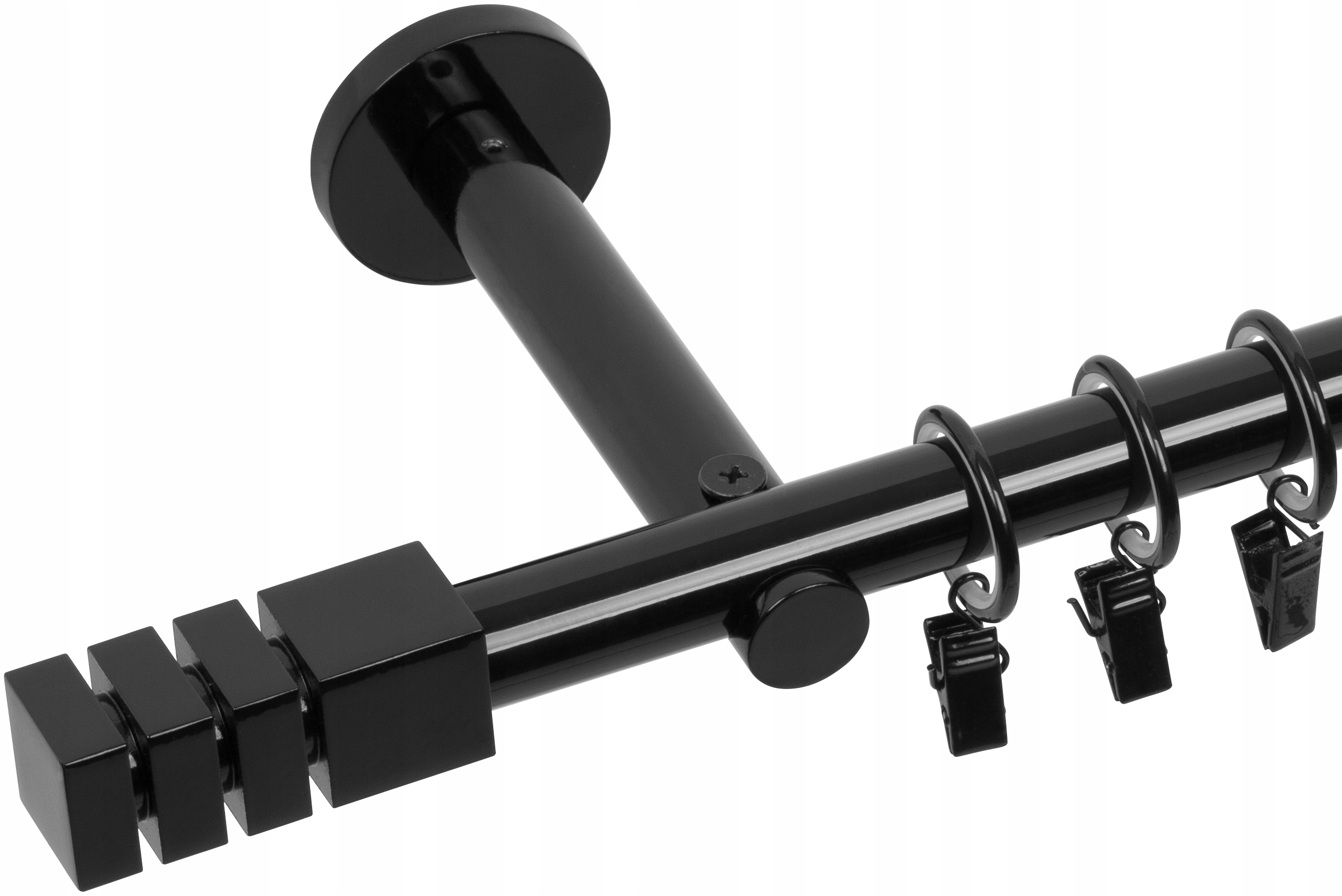 

Karnisz Pojedynczy Czarny Biały Połysk 19mm/360 cm