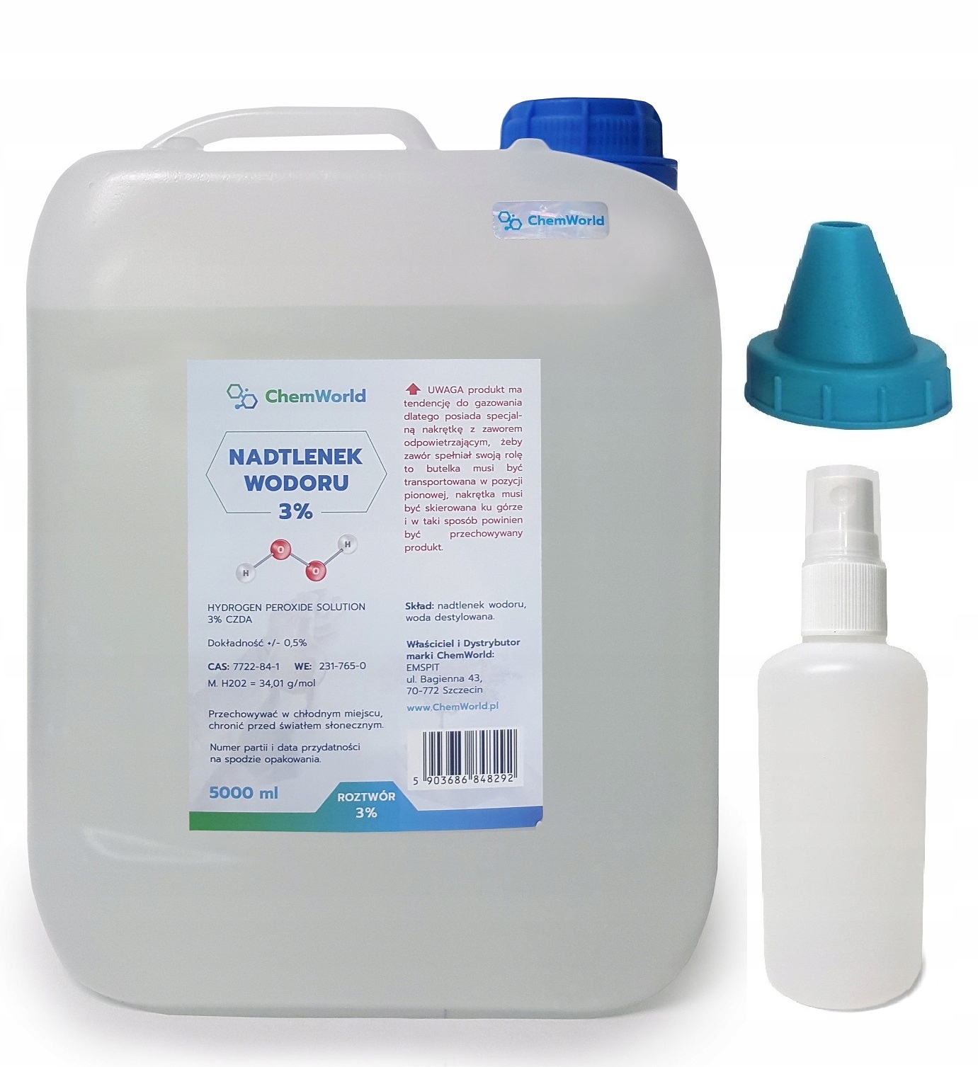 

Zestaw Woda Utleniona 3% Nadtlenek Wodoru 5000 ml