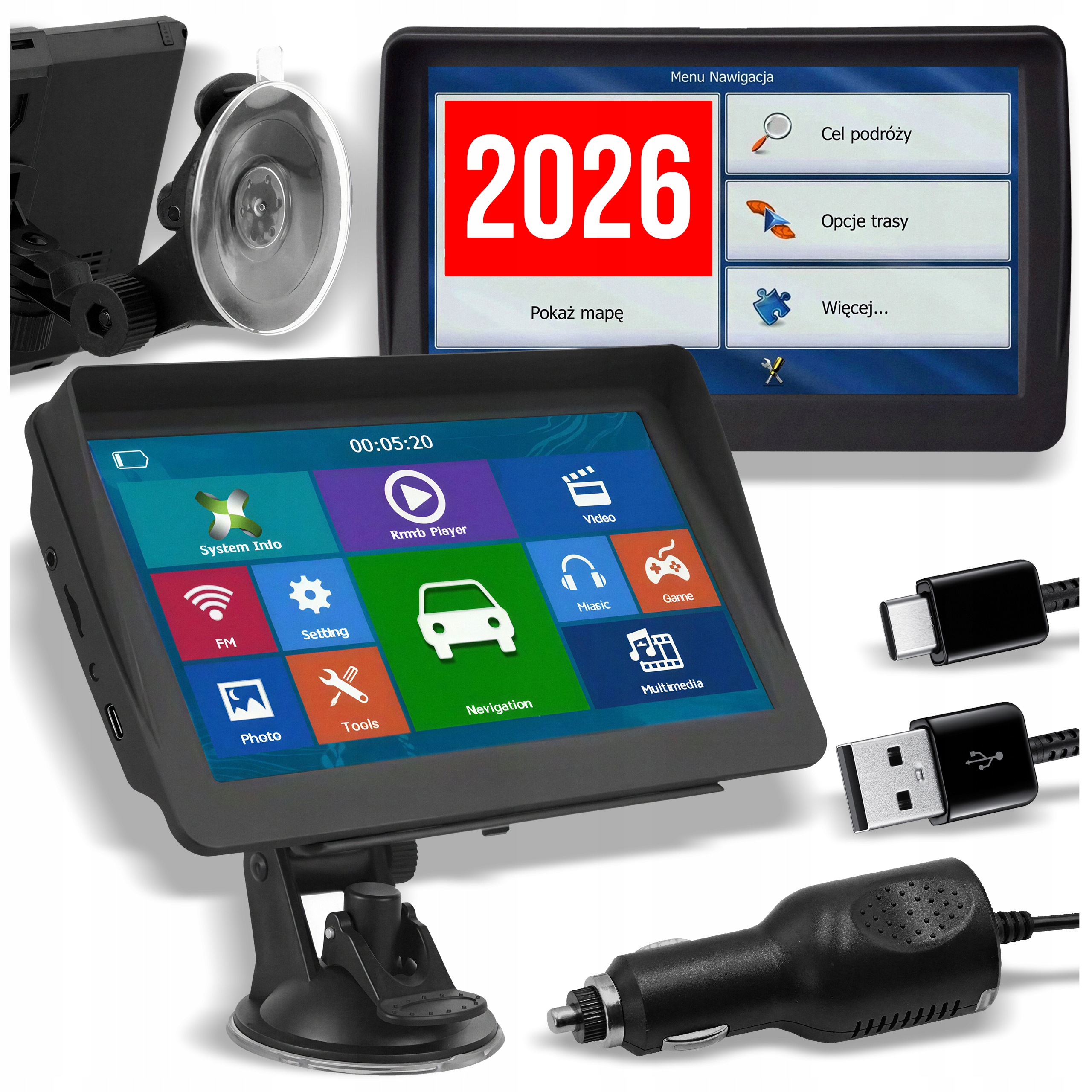 automobilová pro nákladní automobily Gps 7" Nahrané Mapy Bus Autobus Evropa