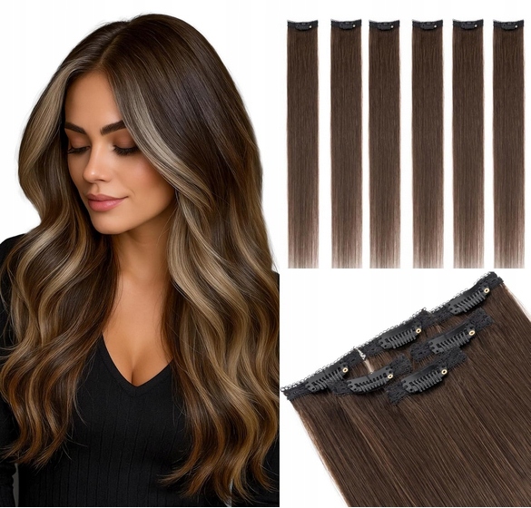 Dopňky Do Vlasů Na Sponky My Lady Tmavě Hnědé 6 Ks Dopňků 1D96