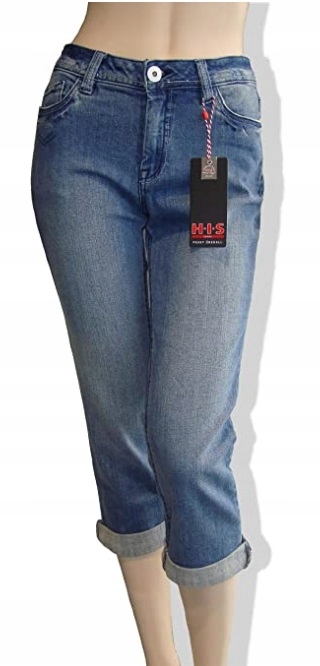 

J1581 Damskie Spodnie Jeansowe Jeansy His 44