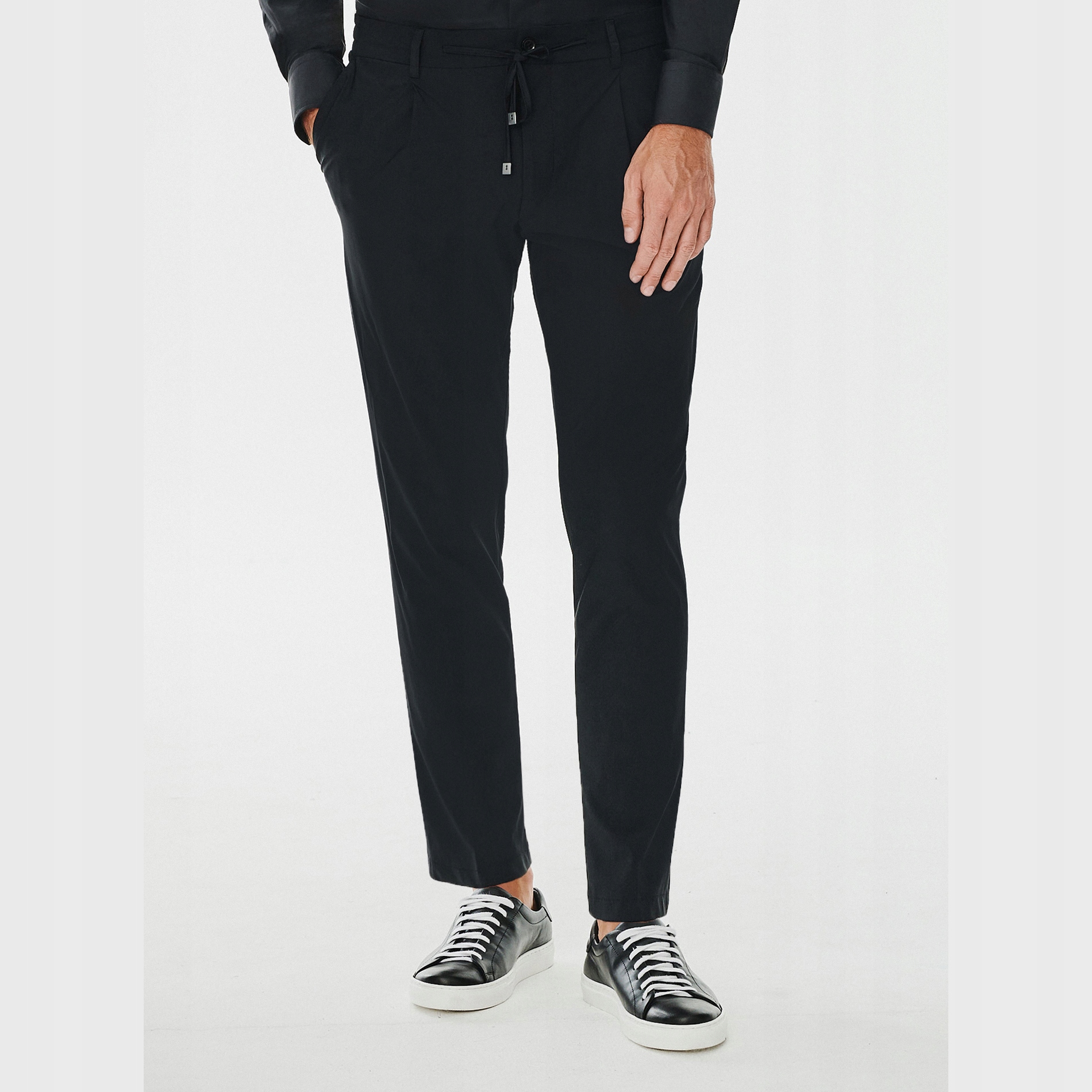 Černé pánské oblekové kalhoty Pako Lorente vel