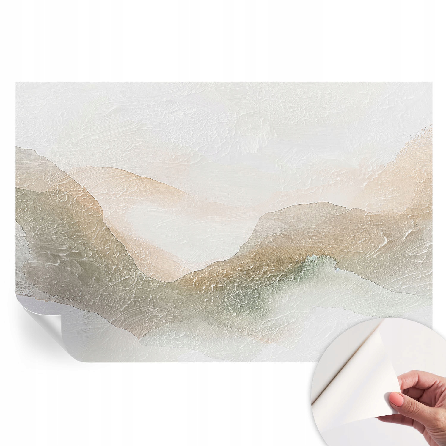 Samolepicí fototapeta na zeď do ložnice, jemné pruhy, 104 x 70 cm